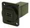 CP30202M3B - Mini DisplayPort Feedthrough Panel Mount Connector, Metal, Black, Plain Holes