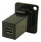 CP30202MB - Mini DisplayPort Feedthrough Panel Mount Connector, Metal, Black, CSK Holes
