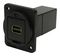 CP30202X - Mini DisplayPort Feedthrough Panel Mount Connector, Plain Holes