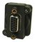 CP30229BM - VGA Socket to VGA Socket, Panel Mount Feedthrough Connector, Black Metal, CSK Holes