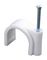 PELB0170 - Round Cable Clips, 5mm, White, Pack of 100