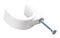 PELB0170 - Round Cable Clips, 5mm, White, Pack of 100