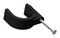 PELB0179 - Round Cable Clips, 12mm, Black, Pack of 100