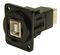 CP30203NM3B - USB B 2.0 Socket to USB B 2.0 Socket Feedthrough Connector, Metal, Black, Plain Holes