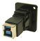 CP30204NM3B - USB B 3.0 Socket to USB B 3.0 Socket Feedthrough Connector, Metal, Black, Plain Holes