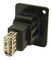 CP30207NM3B - USB B 2.0 Socket to USB A 2.0 Socket Feedthrough Connector, Metal, Black, Plain Holes