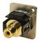 CP30232M3 - RCA Phono Socket to RCA Phono Socket Feedthrough Connector, Metal, Black, Plain Holes