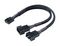 AK-CBFA04-15 - 2x PWM Fan Power Splitter Lead from 4 Pin Molex, 0.15m Braided Cable