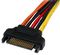 PYO2LSATA - 15-Pin SATA Power Male to 2x 15-pin SATA Power Female Y Splitter Lead, 0.15m Latching