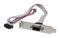 PLATE9M16LP - 9 Pin Serial Male Bracket to 10 Pin Motherboard Header Slot Plate