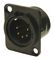 FC61955 - 5 Pin XLR Plug Feedthrough Panel, Metal, CSK Holes