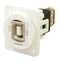 CP30207NXW - USB 2.0 Type B Socket to USB 2.0 Type A Socket Slim Feedthrough Connector, Plain Holes, Plastic, White