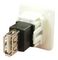 CP30207NXW - USB 2.0 Type B Socket to USB 2.0 Type A Socket Slim Feedthrough Connector, Plain Holes, Plastic, White
