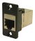 CP30620SMB - RJ45 Cat5e Socket to RJ45 Cat5e Socket Slim Feedthrough Connector, CSK Holes, Black Metal Frame