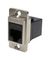 CP30722M - Dual Entry Cat6 RJ45 Socket to Cat6 RJ45 Socket Slim Feedthrough Connector, Nickel Frame, CSK Holes