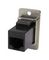 CP30722M - Dual Entry Cat6 RJ45 Socket to Cat6 RJ45 Socket Slim Feedthrough Connector, Nickel Frame, CSK Holes