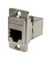 CP30722SM - Dual Entry Shielded Cat6 RJ45 Socket to Shielded Cat6 RJ45 Socket Slim Feedthrough Connector, Nickel Frame, CSK Holes