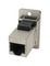 CP30722SM - Dual Entry Shielded Cat6 RJ45 Socket to Shielded Cat6 RJ45 Socket Slim Feedthrough Connector, Nickel Frame, CSK Holes
