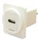 CP30211XW - USB C Socket to USB C Plug Feedthrough Connector Adaptor, White, Plastic, Plain Holes