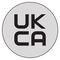 MP008140 - UKCA Conformity Labels, 15mm Dia., Black on Clear, 100 Labels