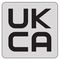 MP008142 - UKCA Conformity Labels, 22mm Dia., Black on Clear, 100 Labels