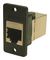 CP30620SX1 - Slim RJ45 Cat5e Shielded Socket to RJ45 Cat5e Shielded Socket Feedthrough Connector, Black, Plastic, 3.2mm Plain Holes