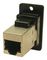 CP30620SX1 - Slim RJ45 Cat5e Shielded Socket to RJ45 Cat5e Shielded Socket Feedthrough Connector, Black, Plastic, 3.2mm Plain Holes