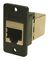 CP30622SX1 - RJ45 Cat6 Shielded Socket to RJ45 Cat6 Shielded Socket Feedthrough Connector, Black, Plastic, 3.2mm Plain Holes