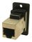 CP30622SX1 - RJ45 Cat6 Shielded Socket to RJ45 Cat6 Shielded Socket Feedthrough Connector, Black, Plastic, 3.2mm Plain Holes