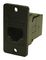 CP30623X1 - Slim CAT 3 RJ11 Socket to CAT 3 RJ11 Socket Feedthrough Connector, Black, Plastic Frame, 3.2mm Plain Holes
