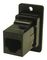 CP30623X1 - Slim CAT 3 RJ11 Socket to CAT 3 RJ11 Socket Feedthrough Connector, Black, Plastic Frame, 3.2mm Plain Holes