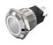 82-5151.1154 - Vandal Resistant Push Button Switch, SPDT, Momentary, 24V DC, White, 19mm