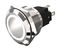 82-6151.1153 - LED Vandal Resistant  Push Button Switch, SPDT, Momentary, White, 12V DC