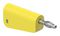 64.1038-24 - 4mm Stackable Banana Plug with Spring Loaded Multilam, 60V DC, 19A, Yellow