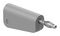 64.1042-28 - 4mm Plug, Grey/Grey, 32A, Solder, Nickel