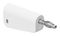 64.1038-29 - 4mm Stackable Banana Plug with Spring Loaded Multilam, 60V DC, 19A, White