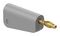64.1045-28 - 4mm Stackable Banana Plug with Spring Loaded Multilam, 60V DC, 32A, Grey