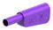 66.2021-26 - 4mm Stackable Banana Plug with Spring Loaded Multilam, 1kV, 19A, Violet
