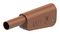 66.2022-27 - 4mm Plug, Sh, Brwn/Gry, 32A, Solder, Nkl