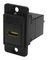CP30711MB - Dual Entry USB C Socket to USB C Plug Slim Feedthrough Connector, Black CSK Holes, Metal