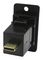 CP30711MB - Dual Entry USB C Socket to USB C Plug Slim Feedthrough Connector, Black CSK Holes, Metal