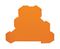 2002-3292 - Triple Decker Terminal Block Intermediate and End Plate, 0.8mm, Orange