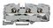 2016-1301 - 3 Conduct Through Terminal Block, Push in Cage Clamp, 35mm DIN Rail Mount, 20AWG to 4AWG, 800V, 76A, Grey