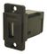 CP30754 - Dual Entry Slim USB 2.0 Type A Socket to USB 2.0 Type A Right Angle Socket, Black, Plastic Frame, CSK Holes