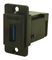 CP30755 - Dual Slim USB 3.0 Type A Socket to USB 3.0 Type A Right Angle Socket Feedthrough Connector, Black Plastic Frame, CSK Holes