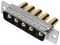 MHCDS5W5P4 - 5W5 Combination Power and Signal D Sub Plug, Vertical Solder Cup, 40A