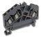 280-641 - 3 Conductor Through Terminal Block, 35mm DIN Rail, Cage Clamp, 28AWG to 12AWG, 24A