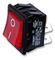 C1353ATNAN - Switch, DPST, 16A, 250V ac, Illuminated Red, I/O