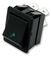 C1553PTNAO - Rocker Illuminated DPST, Spot Green