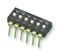 MCNDI-06S - DIP Switch, Low Profile, Slide Actuator, 6-Pole SPST, Raised